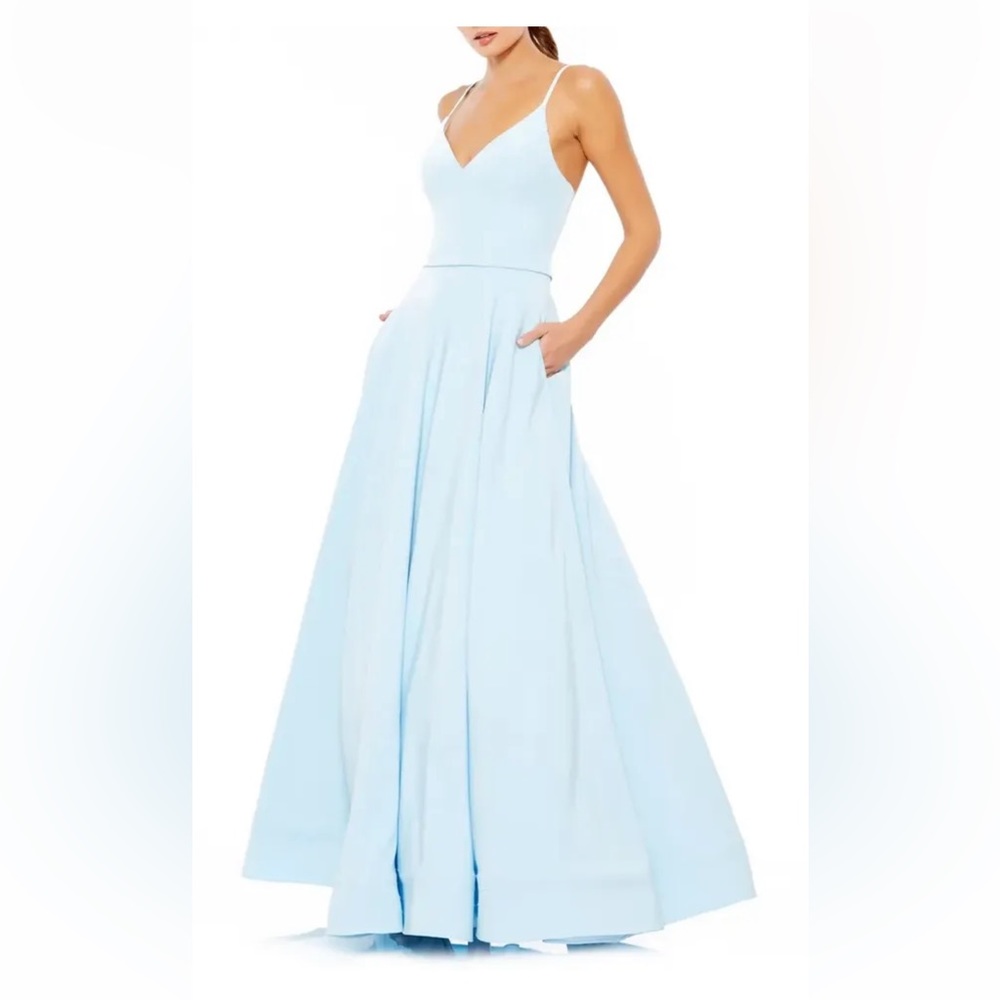 Mac Duggal Powder Blue Ball Gown size 10